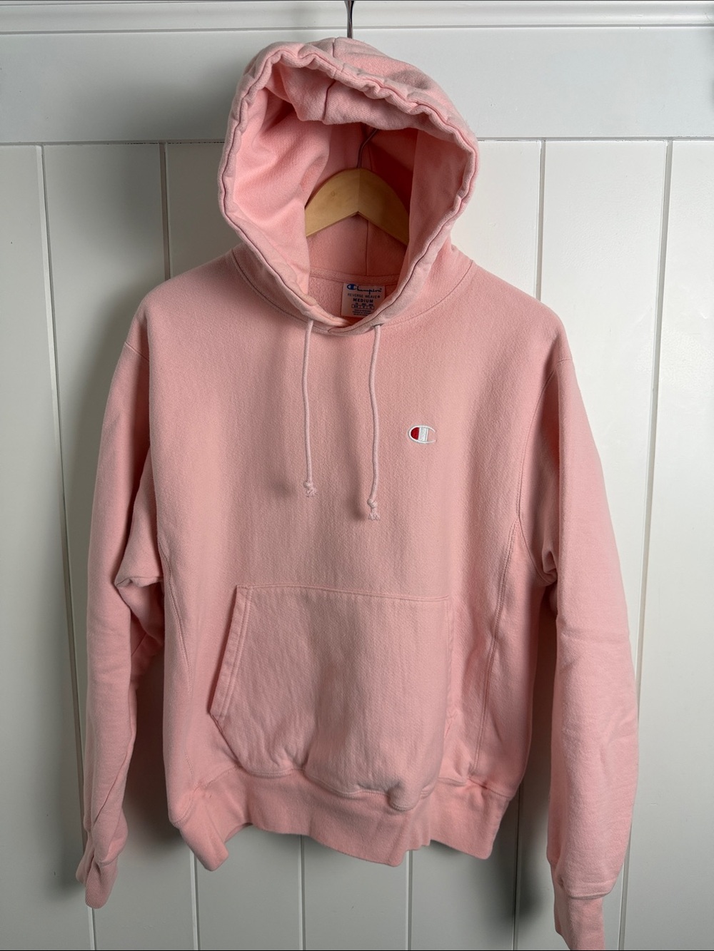 Champion Men’s Light Pink Pullover Hoodie - Men's Medium
